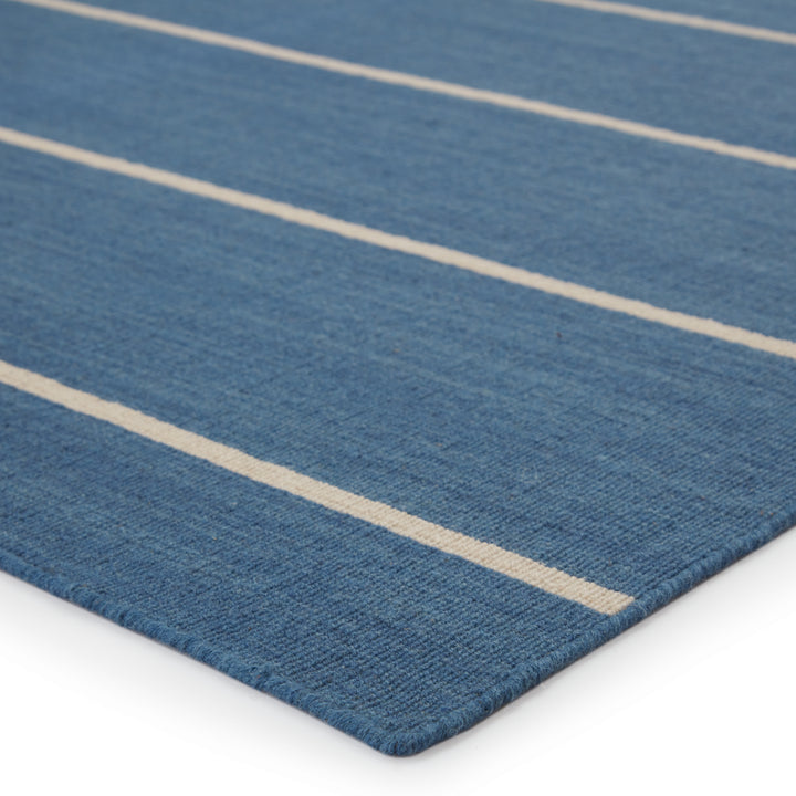 Jaipur Living Cape Cod Handmade Striped Blue/ Cream Area Rug (7'10"X9'10")