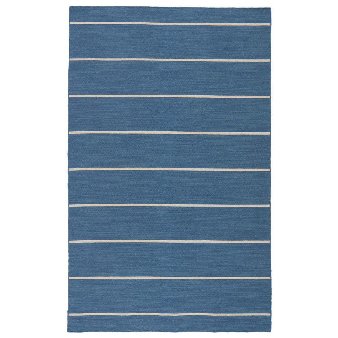 Jaipur Living Cape Cod Handmade Striped Blue/ Cream Area Rug (7'10"X9'10")