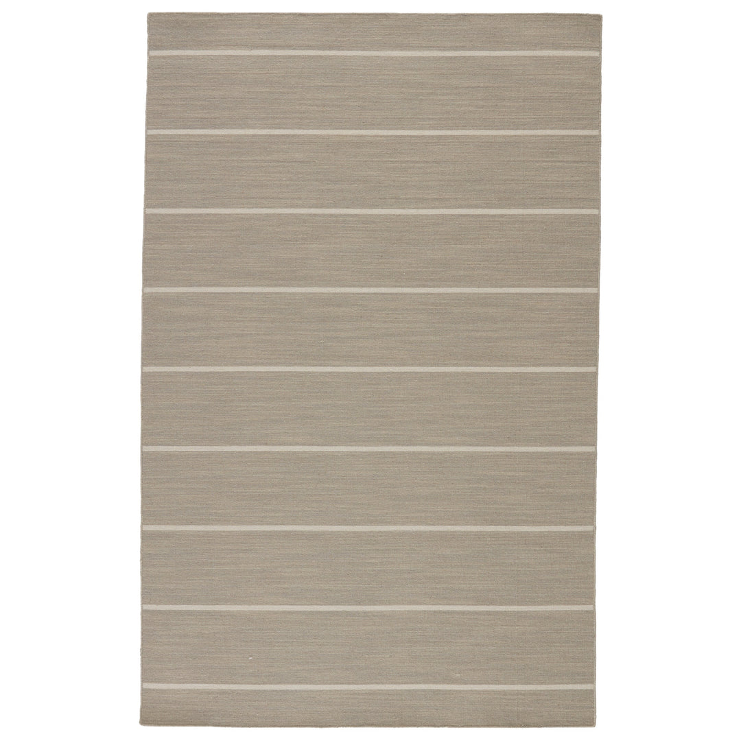 Jaipur Living Cape Cod Handmade Striped Gray/ White Area Rug (7'10"X9'10")