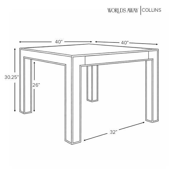 Collins Square Two Drawer Game Table