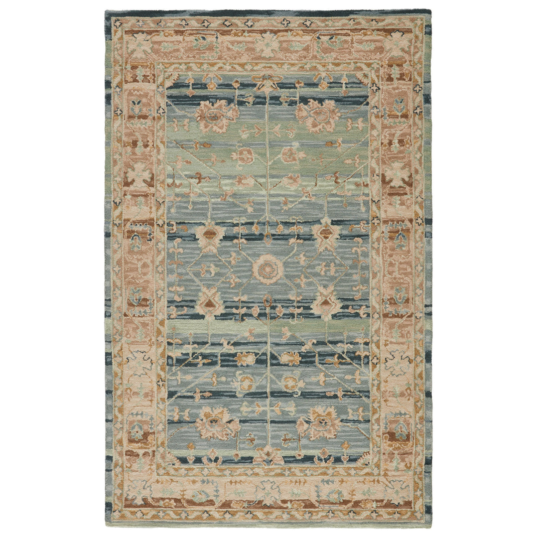 Vibe by Jaipur Living Jensine Handmade Oriental Blue/ Beige Area Rug (9'X12')