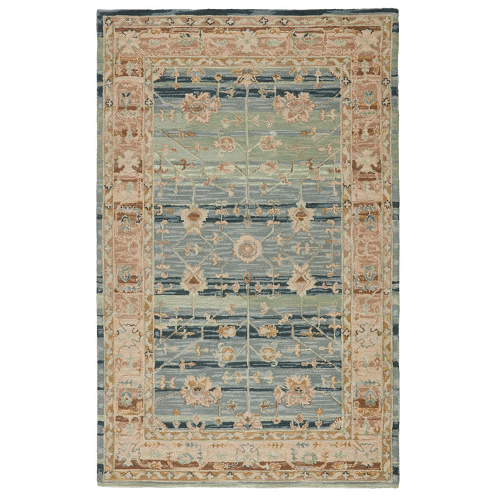 Vibe by Jaipur Living Jensine Handmade Oriental Blue/ Beige Area Rug (9'X12')