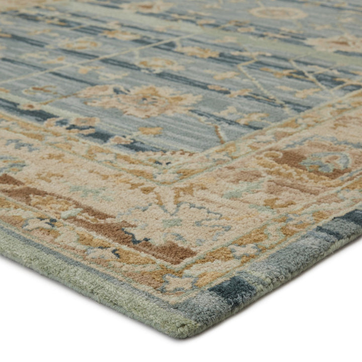 Vibe by Jaipur Living Jensine Handmade Oriental Blue/ Beige Area Rug (9'X12')