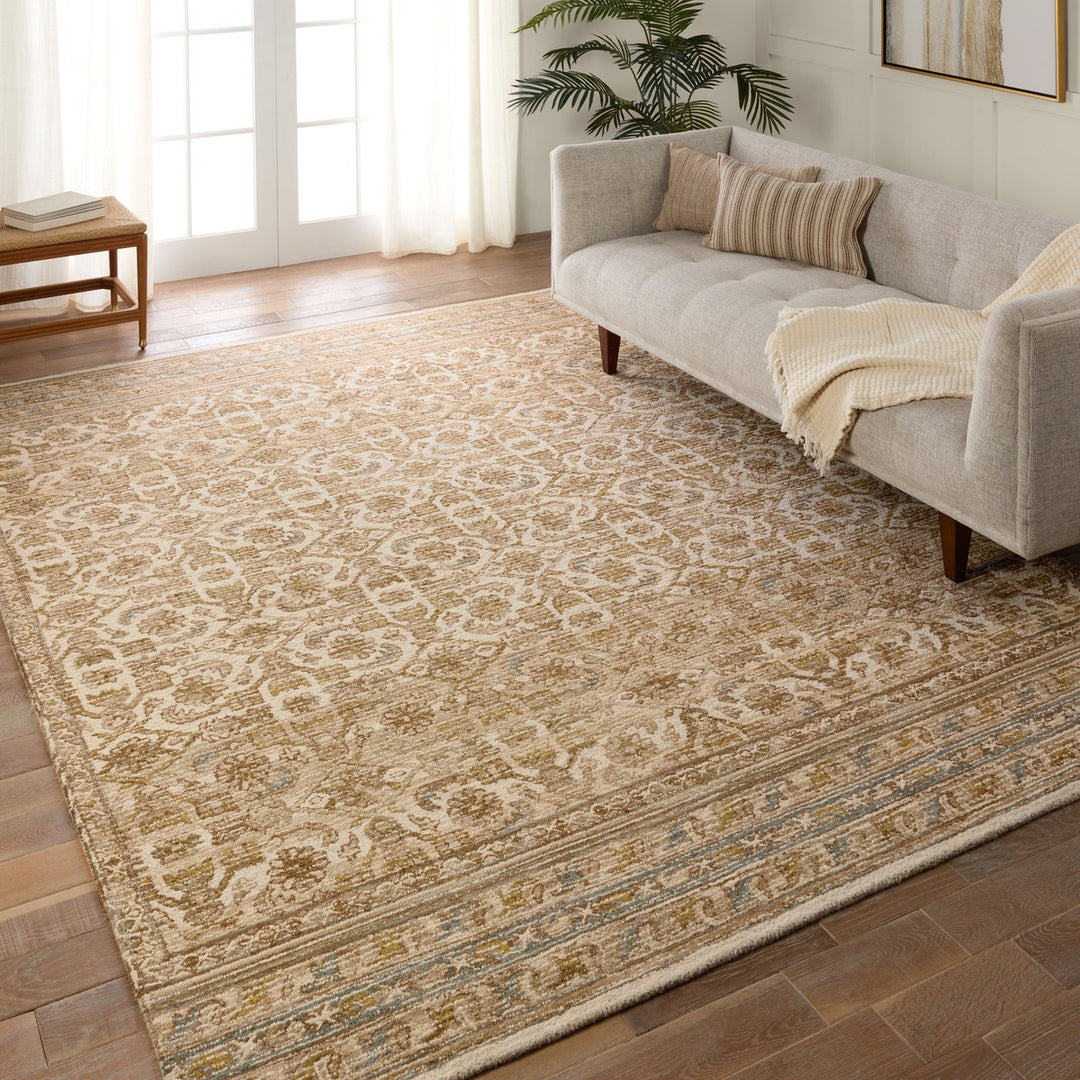 Vibe by Jaipur Living Sarang Handmade Trellis Brown/ Gold Area Rug (9'X12')