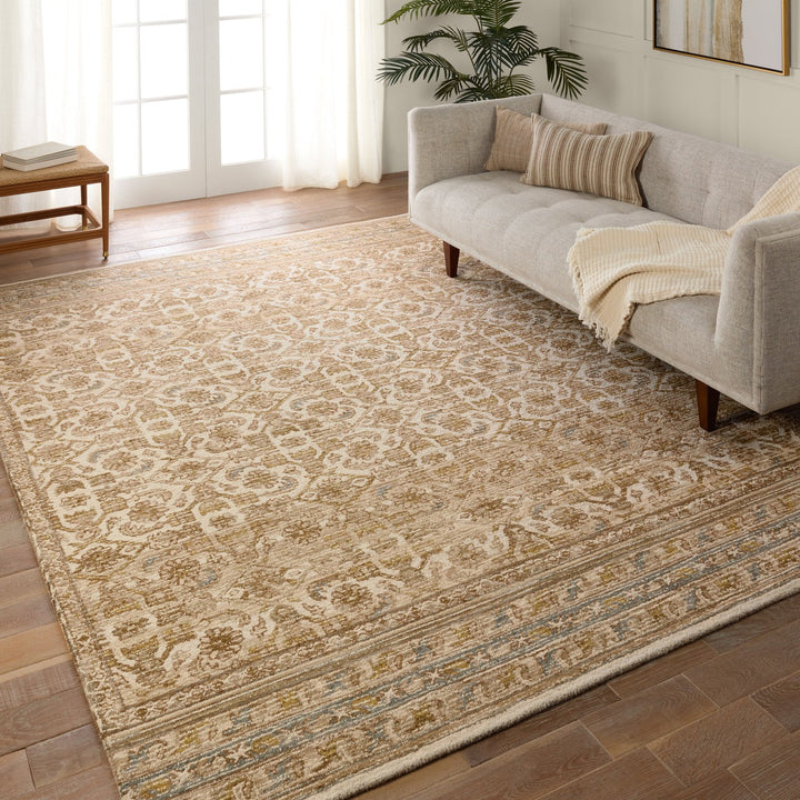 Vibe by Jaipur Living Sarang Handmade Trellis Brown/ Gold Area Rug (10'X14')