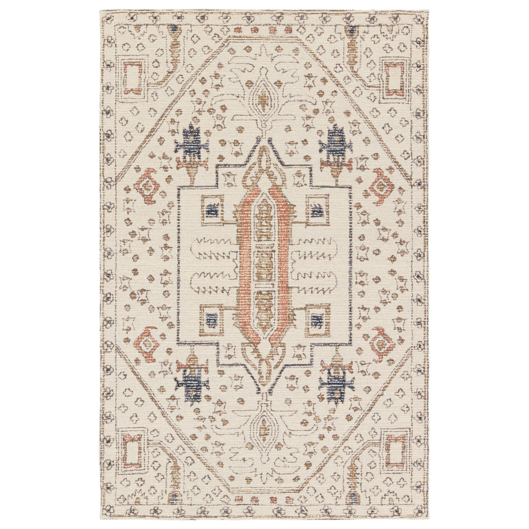 Vibe by Jaipur Living Dahir Handmade Medallion Ivory/ Gray Area Rug (5'X8')