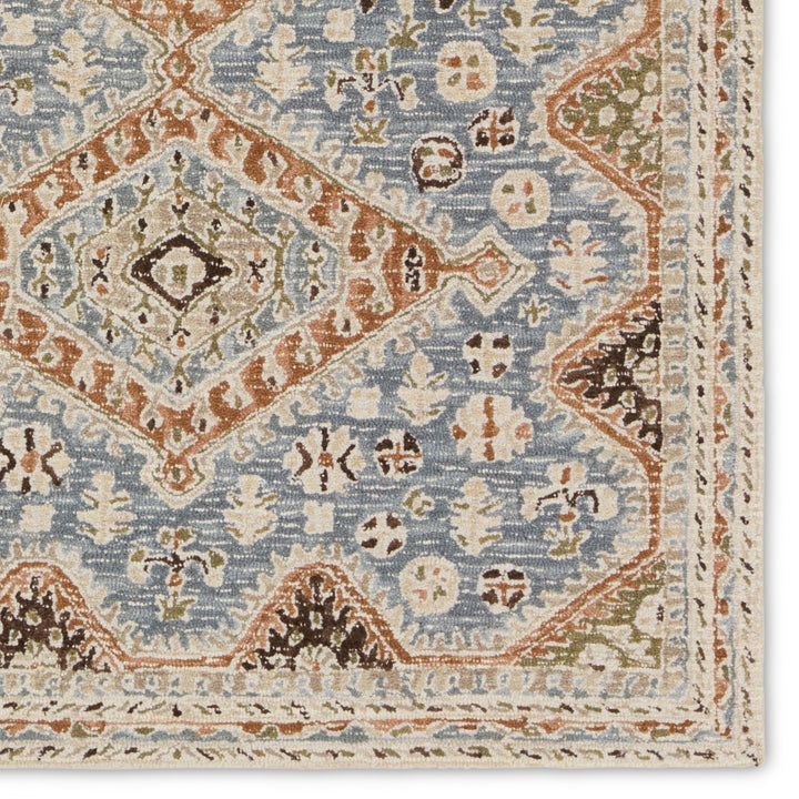 Vibe by Jaipur Living Zascha Handmade Medallion Blue/ Brown Area Rug (9'X12')