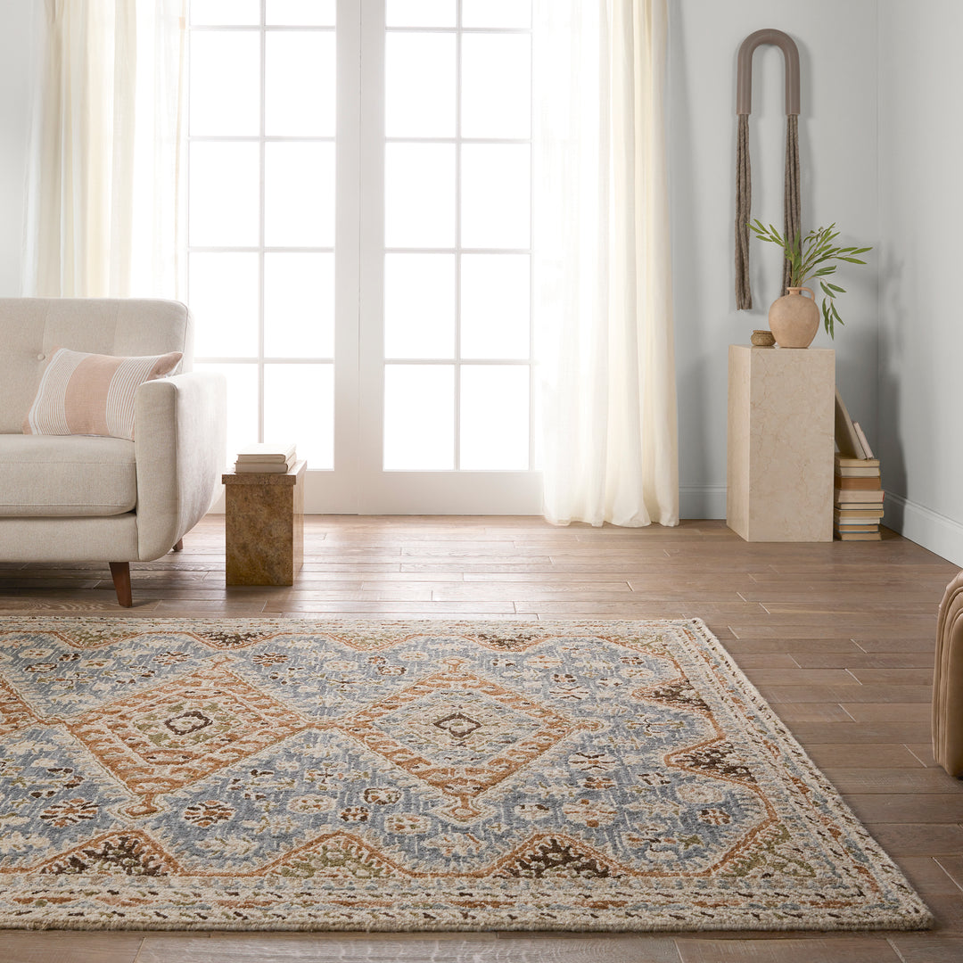 Vibe by Jaipur Living Zascha Handmade Medallion Blue/ Brown Area Rug (10'X14')