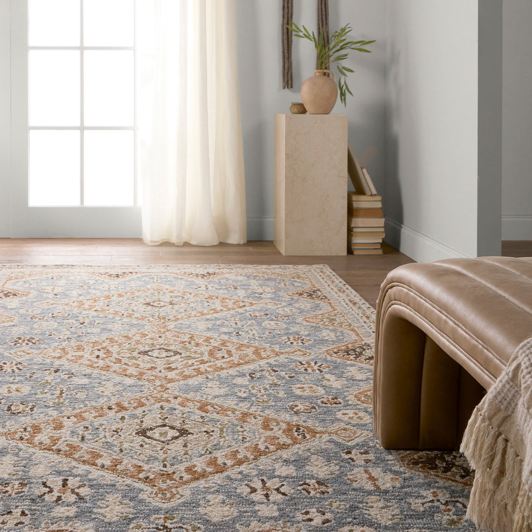 Vibe by Jaipur Living Zascha Handmade Medallion Blue/ Brown Area Rug (9'X12')