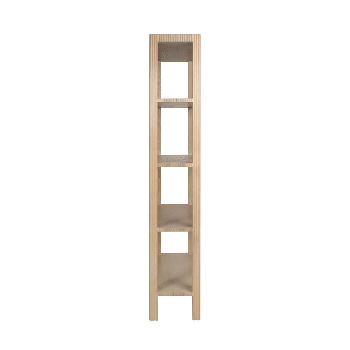 Corbin - Fluted Etagere In Light Cerused Oak