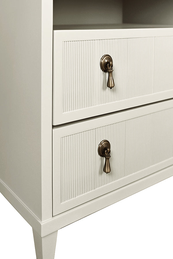 Corine Two Drawer Bedside Table