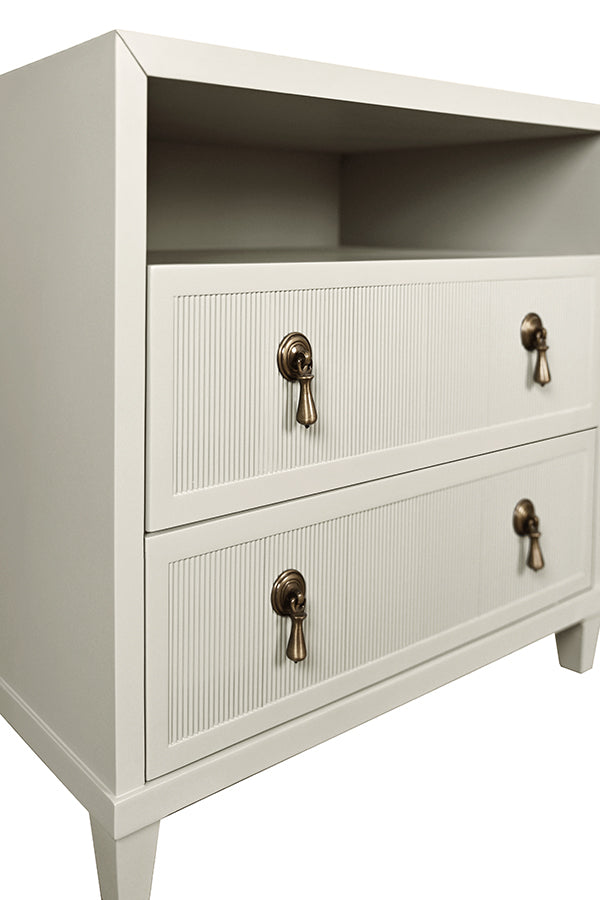 Corine Two Drawer Bedside Table