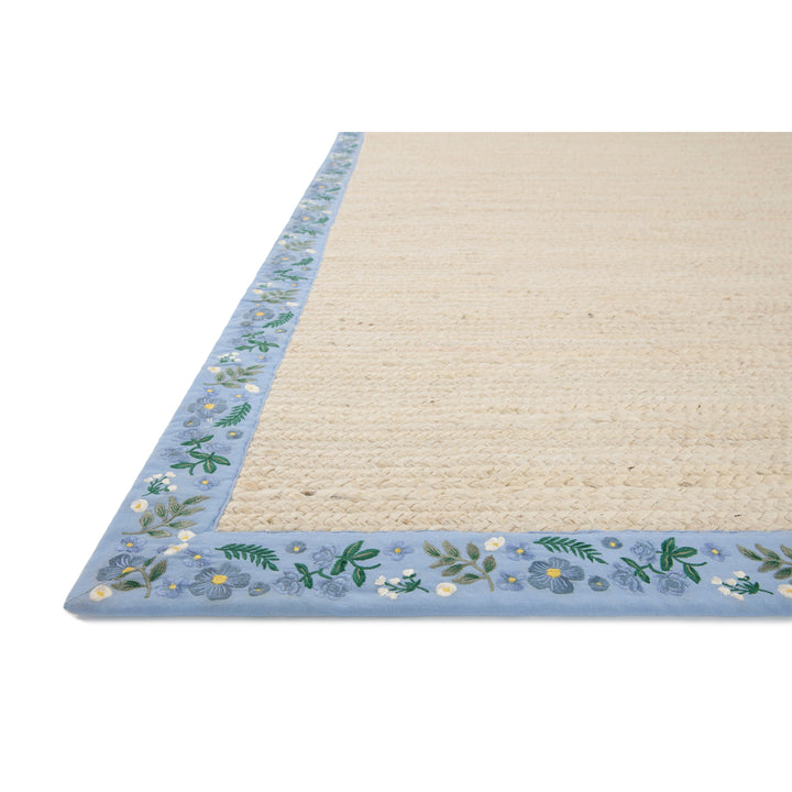 Rifle Paper Co. x Loloi Costa Ivory / Periwinkle 2'-0" x 5'-0" Accent Rug