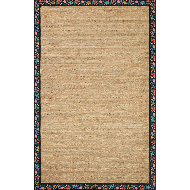 Rifle Paper Co. x Loloi Costa Natural / Black 7'-9" x 9'-9" Area Rug