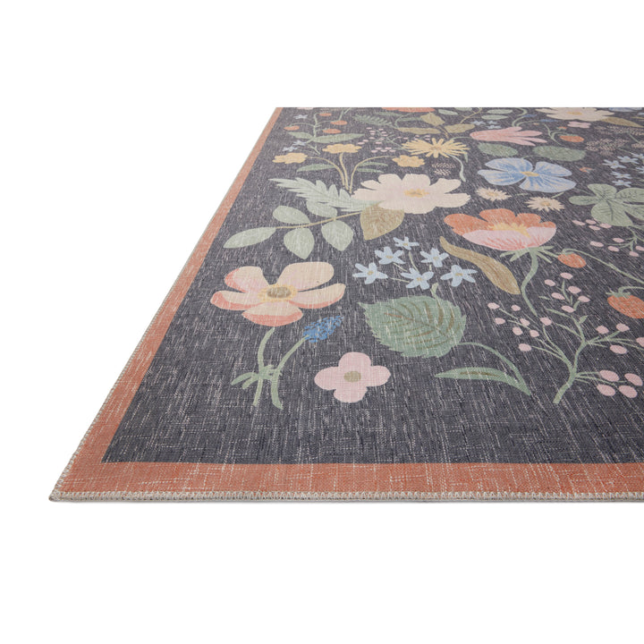 Rifle Paper Co. x Loloi Cotswolds Black 5'-0" x 7'-6" Area Rug