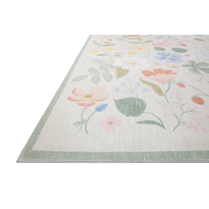 Rifle Paper Co. x Loloi Cotswolds Ivory 2'-3" x 3'-9" Accent Rug