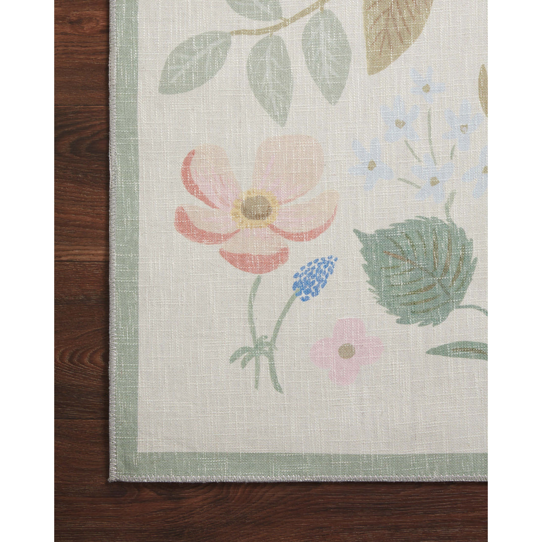 Rifle Paper Co. x Loloi Cotswolds Ivory 5'-0" x 7'-6" Area Rug