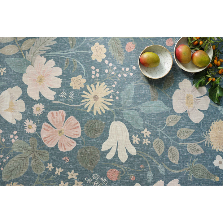 Rifle Paper Co. x Loloi Cotswolds Teal 5'-0" x 5'-0" Round Area Rug