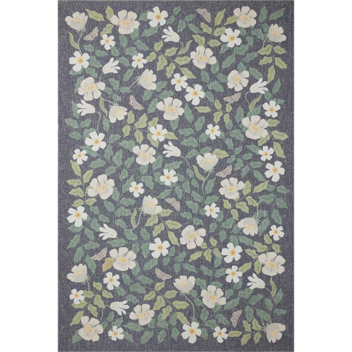 Rifle Paper Co. x Loloi Cotswolds Charcoal 5'-0" x 5'-0" Round Area Rug