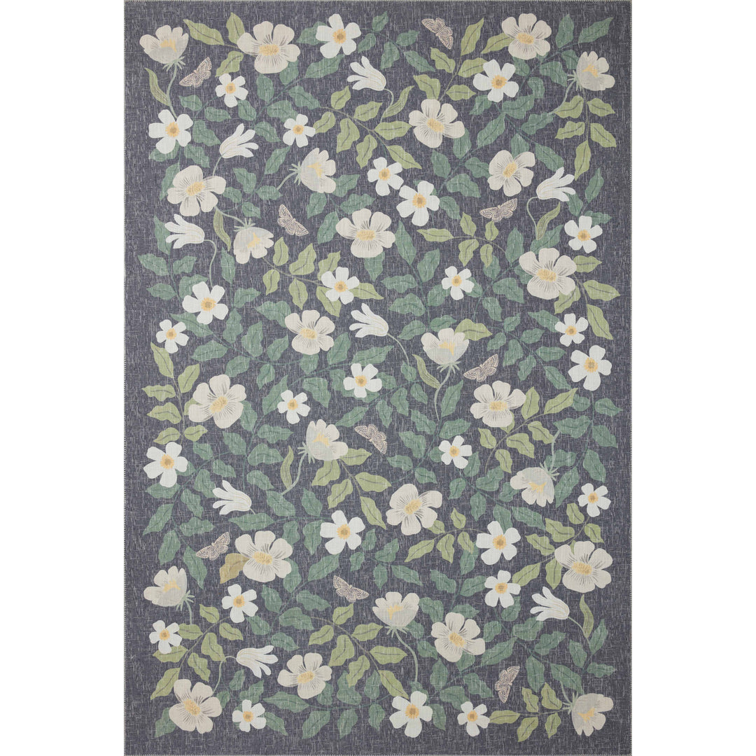 Rifle Paper Co. x Loloi Cotswolds Charcoal 18" x 18" Sample Rug