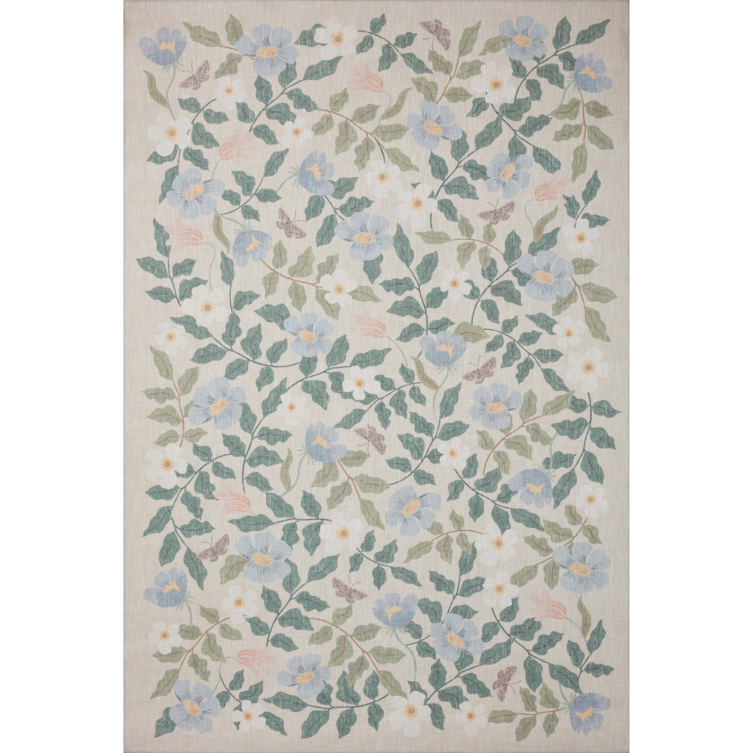 Rifle Paper Co. x Loloi Cotswolds Sand 7'-6" x 9'-6" Area Rug