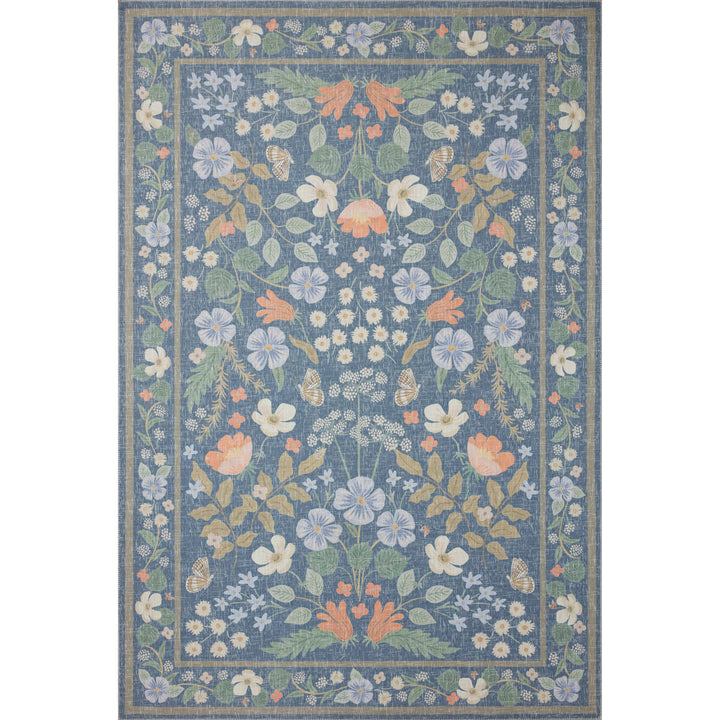 Rifle Paper Co. x Loloi Cotswolds Indigo 7'-6" x 9'-6" Area Rug