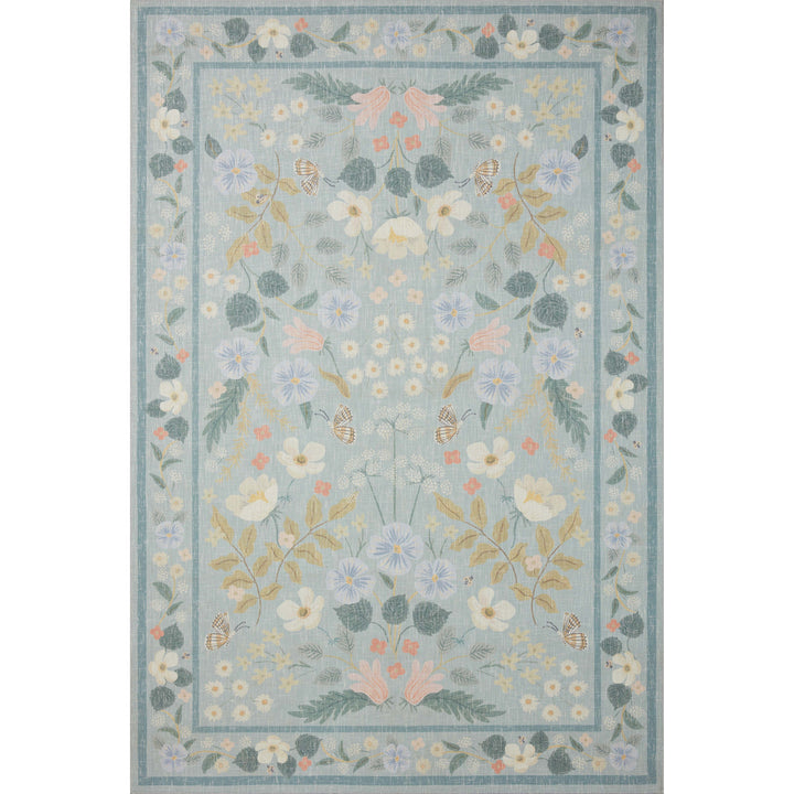 Rifle Paper Co. x Loloi Cotswolds Sky 5'-0" x 7'-6" Area Rug