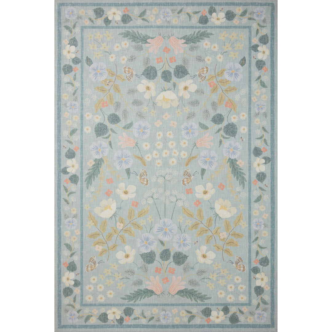 Rifle Paper Co. x Loloi Cotswolds Sky 18" x 18" Sample Rug