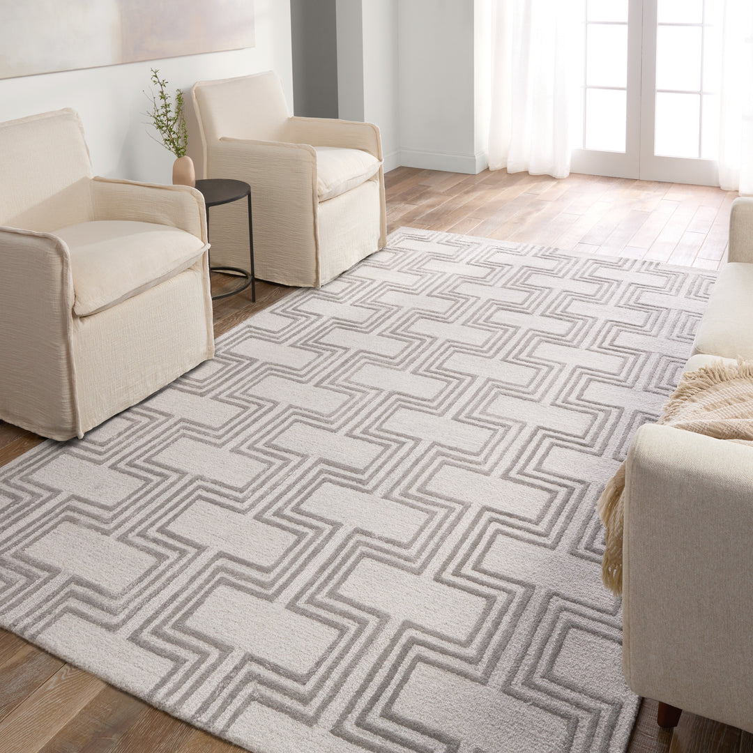 Jaipur Living Melchor Handmade Geometric Gray Area Rug (5'X8')