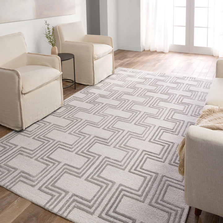 Jaipur Living Melchor Handmade Geometric Gray Area Rug (10'X14')