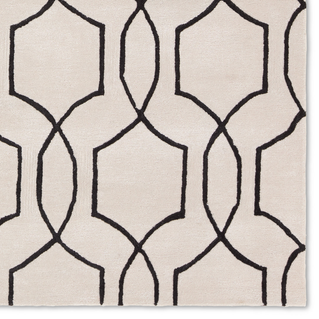 Jaipur Living Arae Handmade Geometric Cream/Black Area Rug (5'X8')