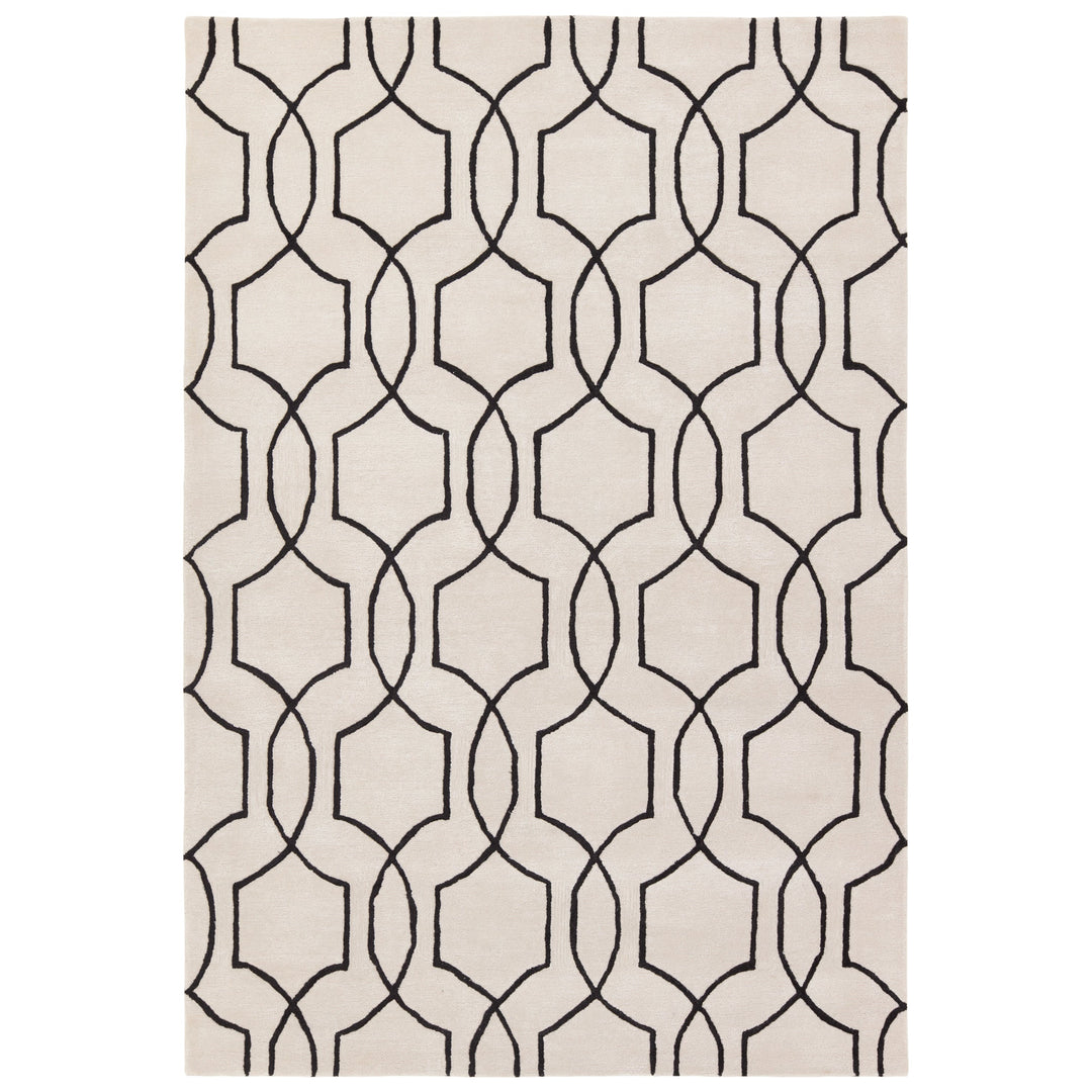 Jaipur Living Arae Handmade Geometric Cream/Black Area Rug (5'X8')