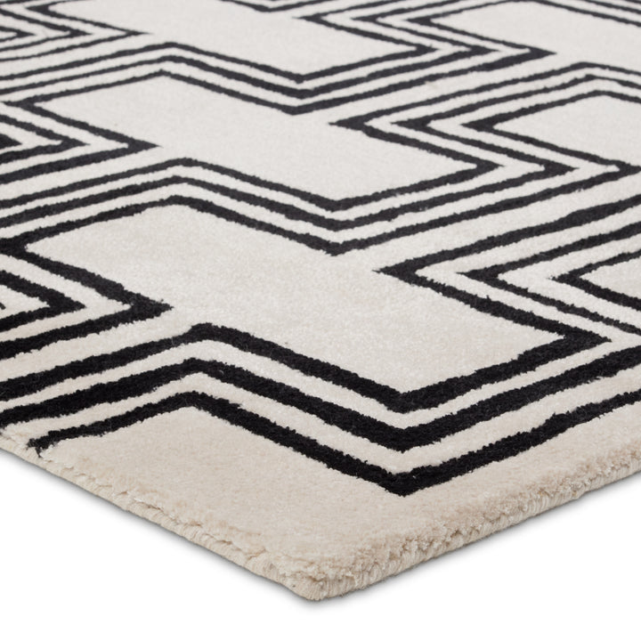 Jaipur Living Karoun Handmade Geometric Cream/Black Area Rug (8'X10')