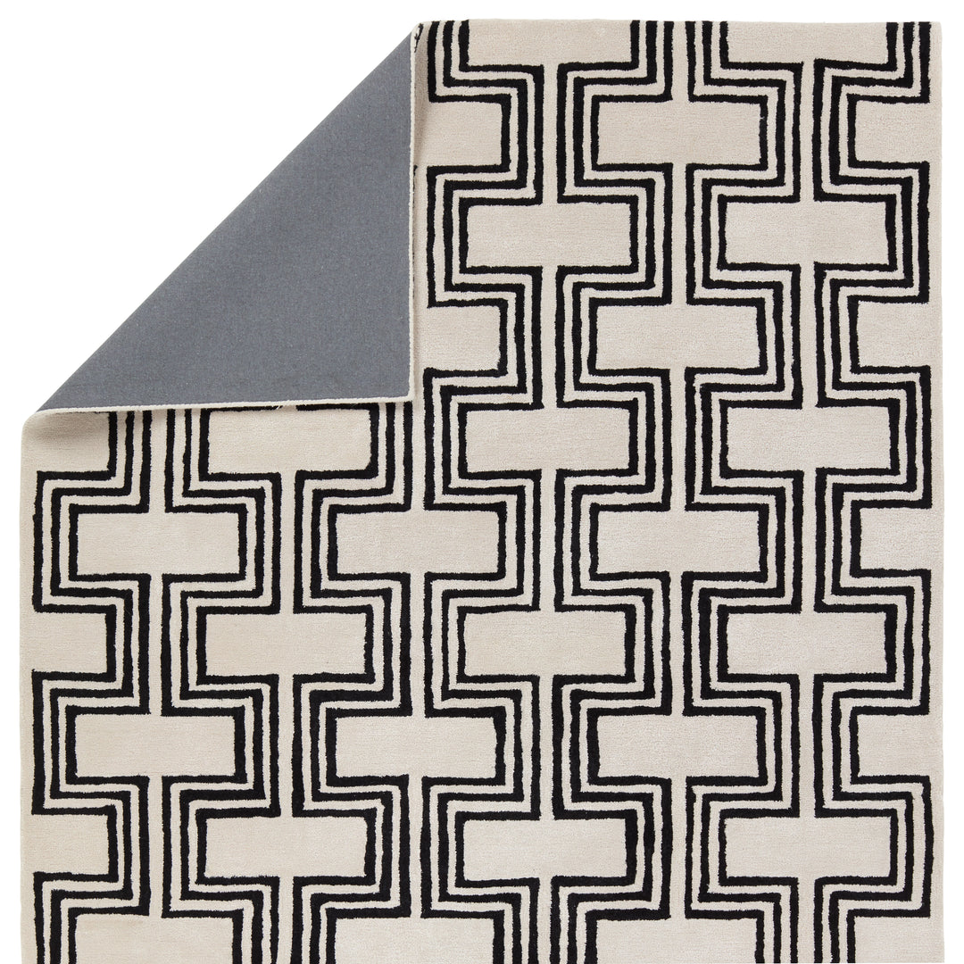 Jaipur Living Karoun Handmade Geometric Cream/Black Area Rug (10'X14')