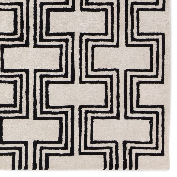 Jaipur Living Karoun Handmade Geometric Cream/Black Area Rug (10'X14')