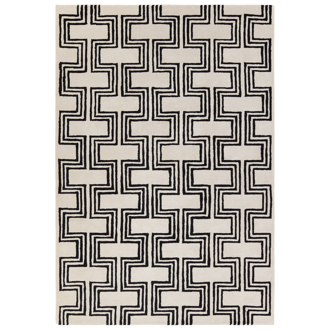 Jaipur Living Karoun Handmade Geometric Cream/Black Area Rug (9'X12')