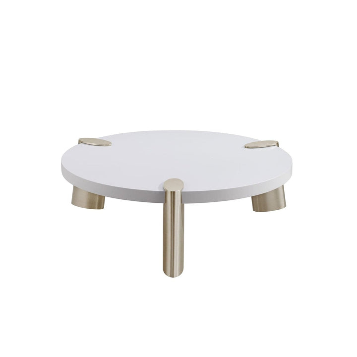 Mimeo round Coffee Table-Whiteline Modern Living-WHITELINE-CT1657S-WHT-Coffee Tables-3-France and Son