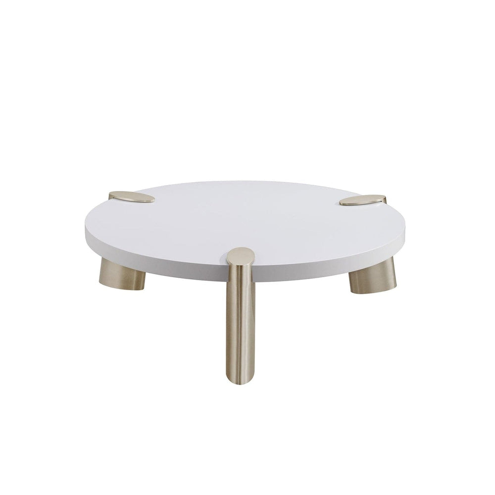 Mimeo round Coffee Table-Whiteline Modern Living-WHITELINE-CT1657S-WHT-Coffee Tables-2-France and Son