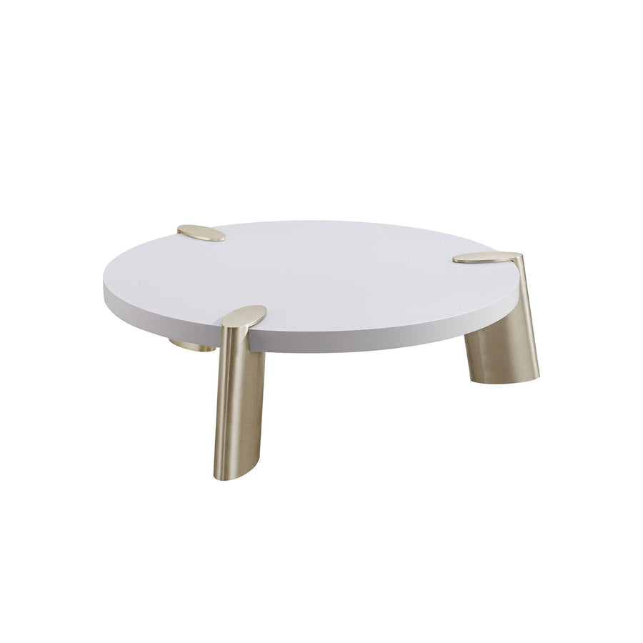 Mimeo round Coffee Table-Whiteline Modern Living-WHITELINE-CT1657S-WHT-Coffee Tables-1-France and Son