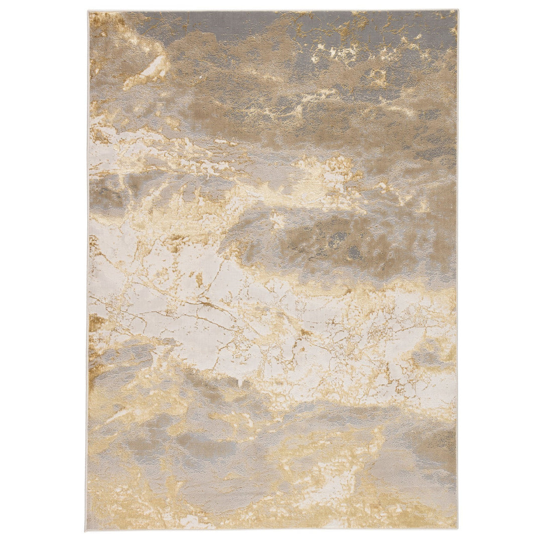 Jaipur Living Cisco Abstract Gray/ Gold Area Rug (7'10"X10'6")