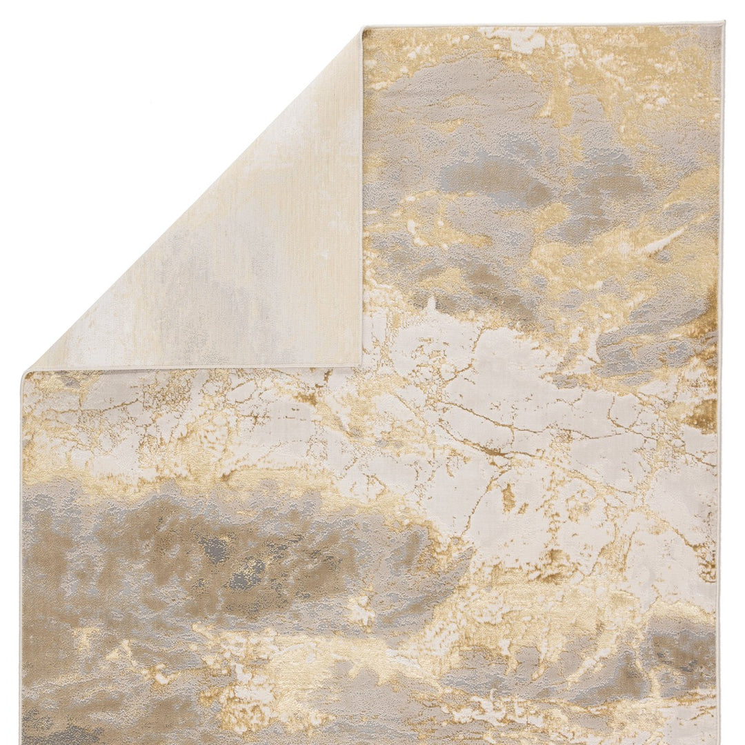 Jaipur Living Cisco Abstract Gray/ Gold Area Rug (6'7"X9'6")