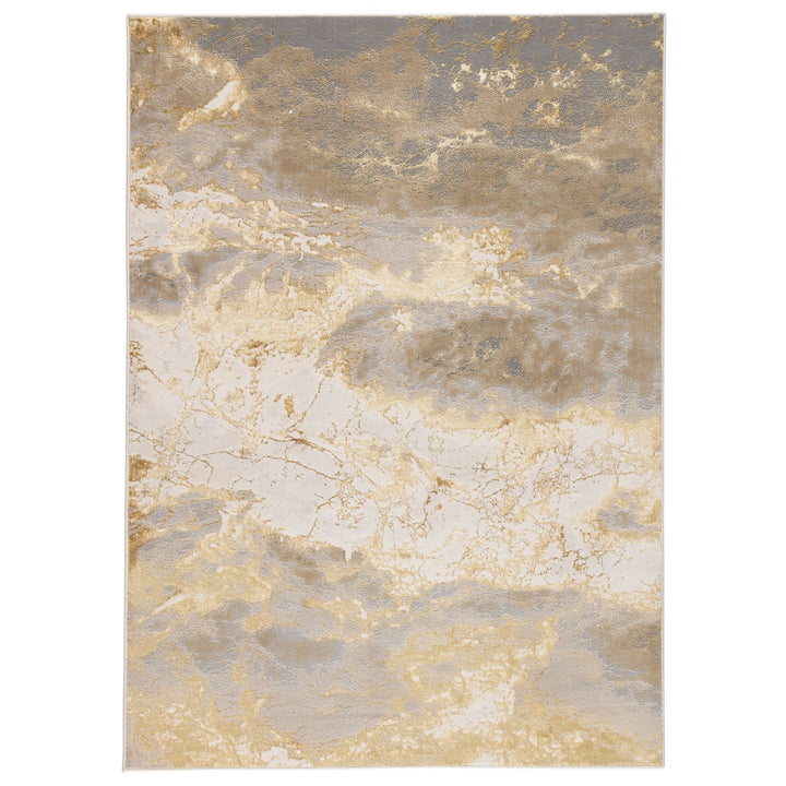 Jaipur Living Cisco Abstract Gray/ Gold Area Rug (9'6"X13')