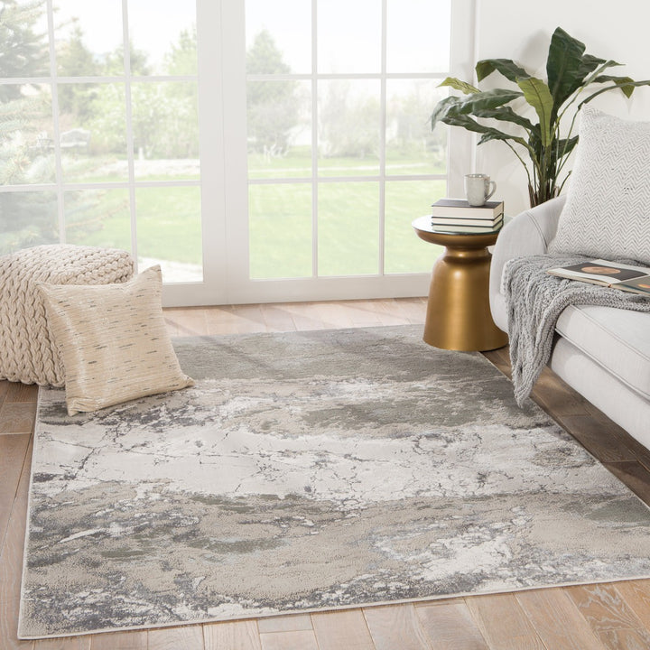 Jaipur Living Cisco Abstract Gray Area Rug (7'10"X10'6")