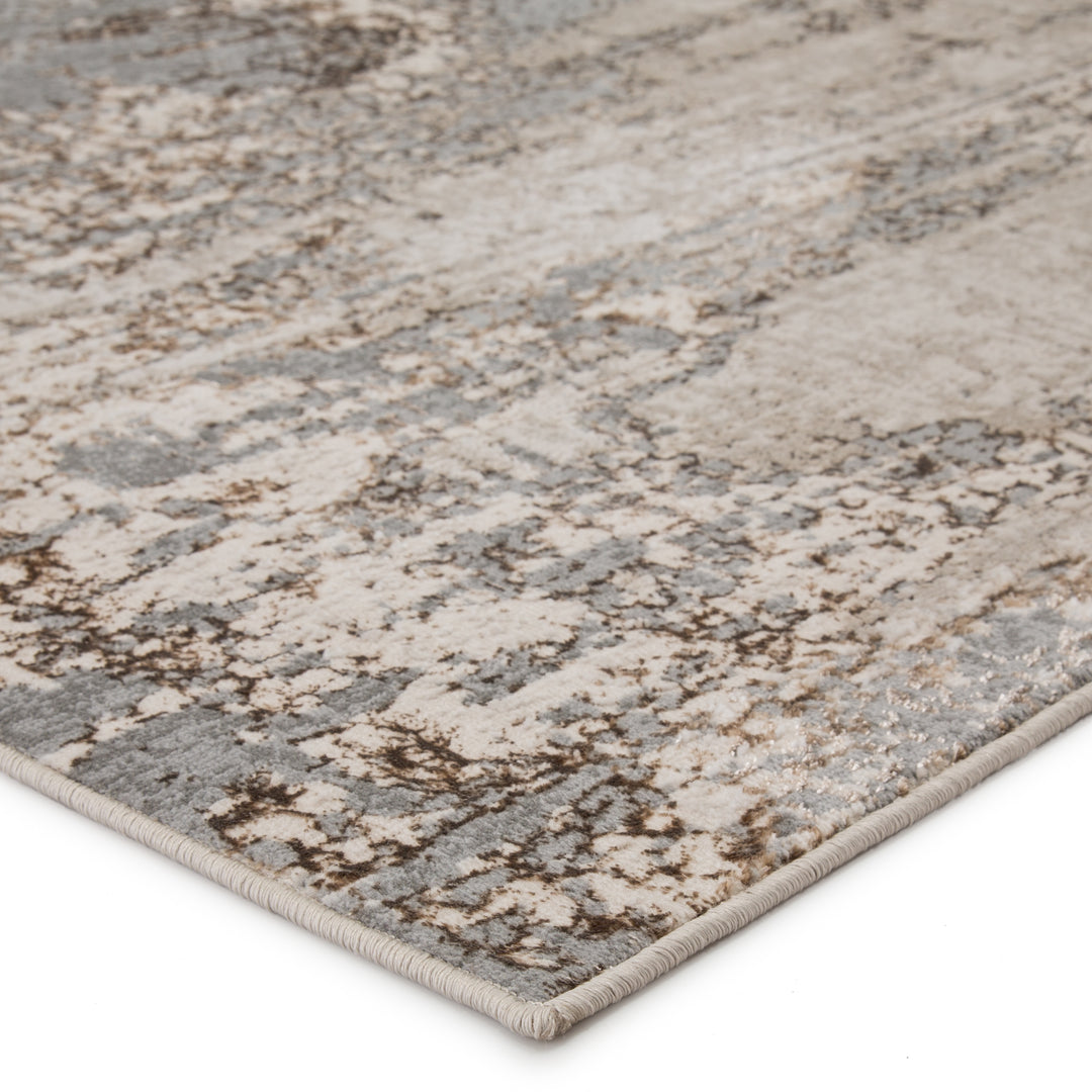 Aiza Abstract Gray/ Taupe Area Rug (11'8"X18')