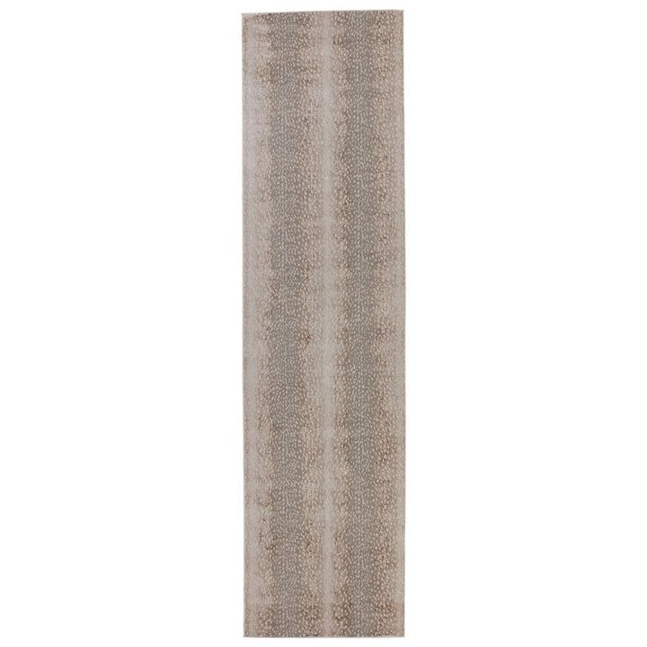 Jaipur Living Axis Animal Pattern Light Gray/ Brown Runner Rug (2'2"X8')