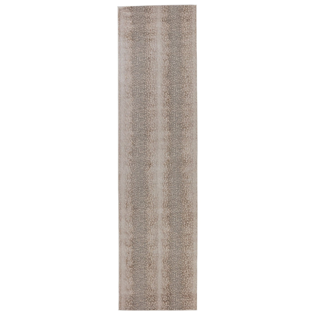 Jaipur Living Axis Animal Pattern Light Gray/ Brown Runner Rug (3'3"X12')