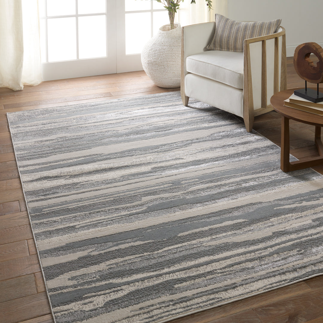 Jaipur Living Eire Animal Pattern Gray/ Cream Area Rug (5'X7'6")