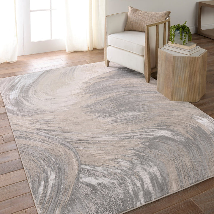 Jaipur Living Zione Abstract Taupe/ Gray Area Rug (5'X7'6")