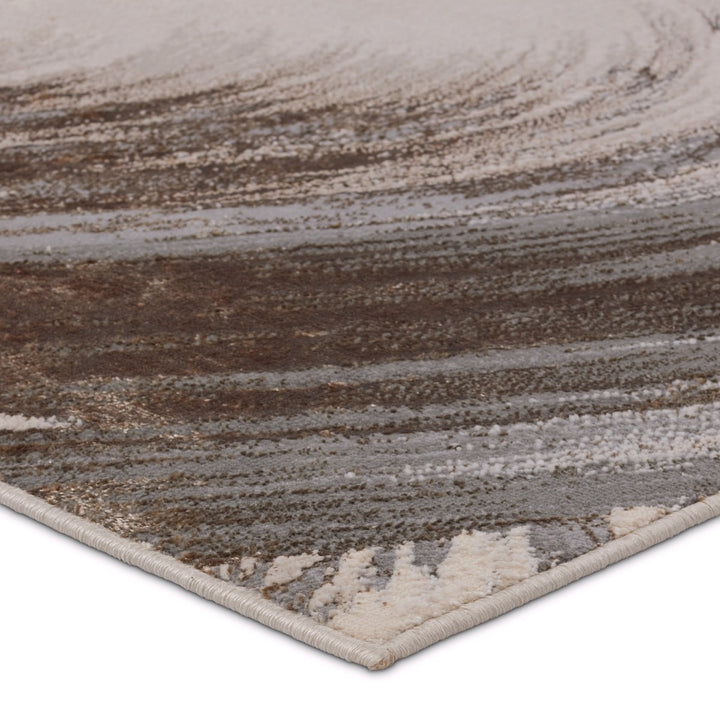 Jaipur Living Zione Abstract Gray/ Brown Runner Rug (3'3"X12')