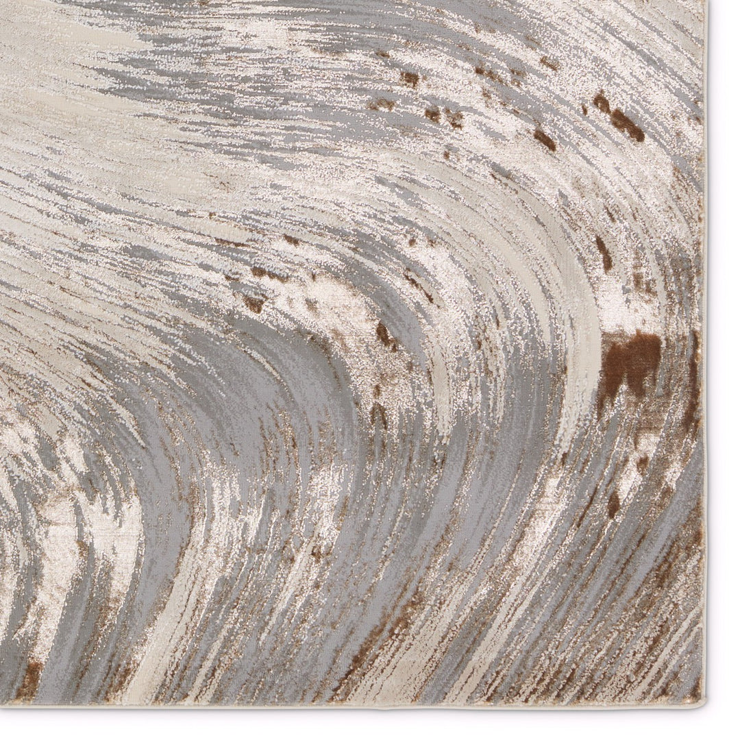 Jaipur Living Zione Abstract Gray/ Brown Area Rug (6'7"X9'6")